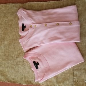 J Crew pink sweater set, small